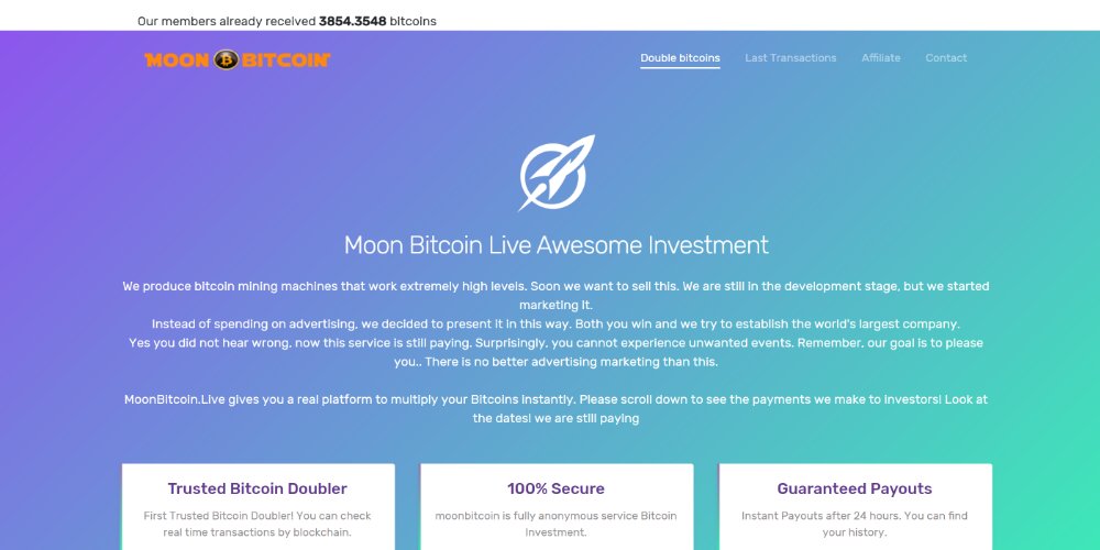 Moon Bitcoin Live Investment